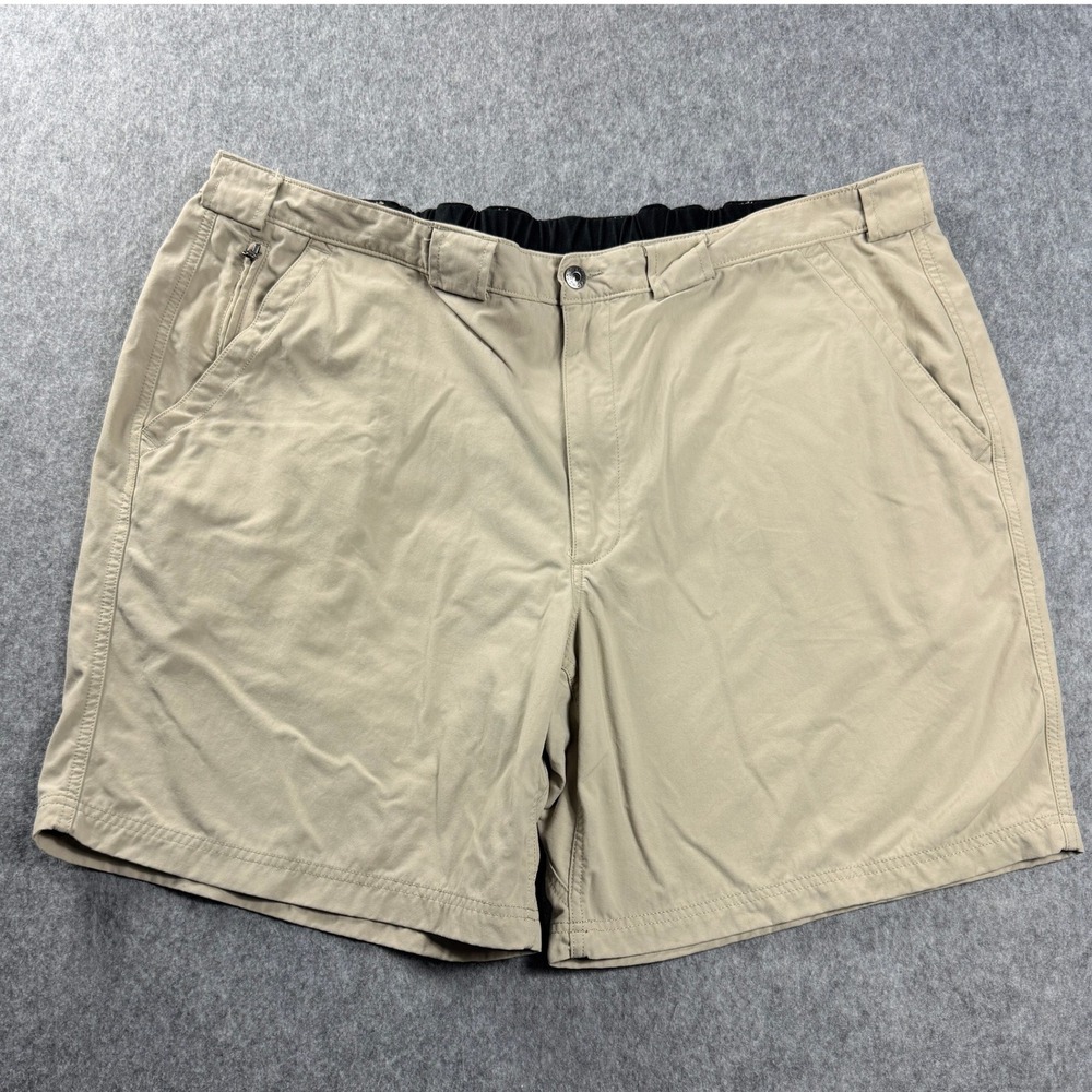 Duluth trading Mens Shorts 3XL Khaki  Performance Hiking Elastic Waist Utility